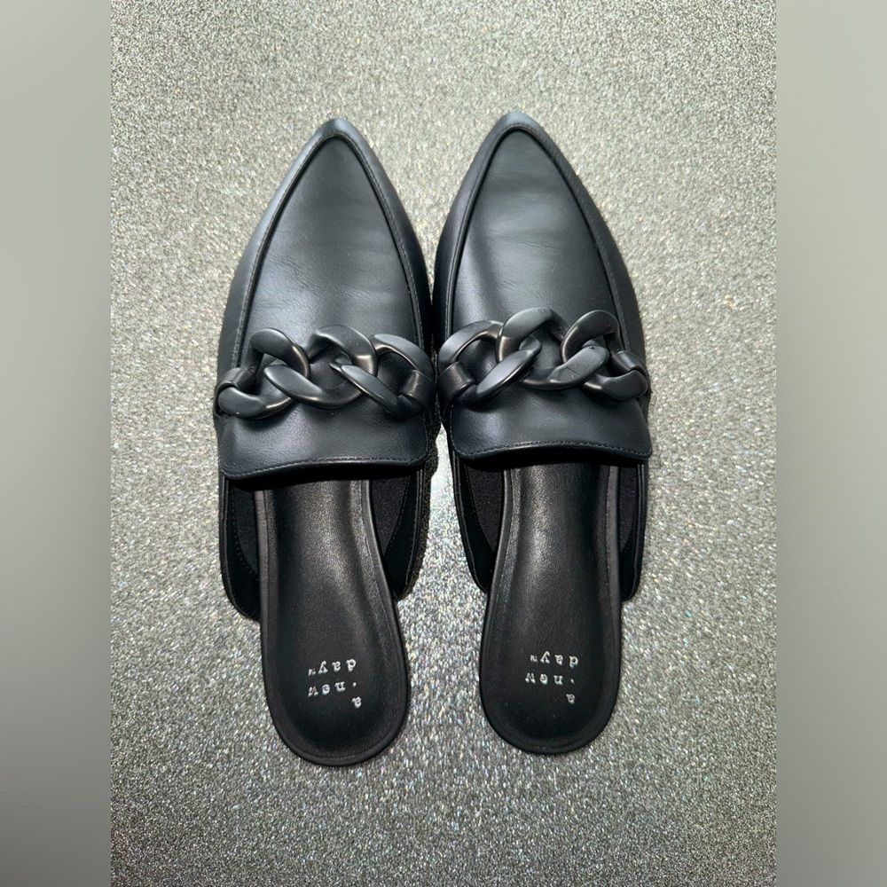 Women’s A New Day Black Mules 8.5